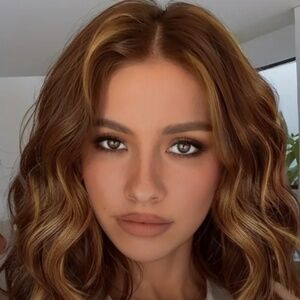(2). 14” Reddish Brown Lace Front Synthetic Wig